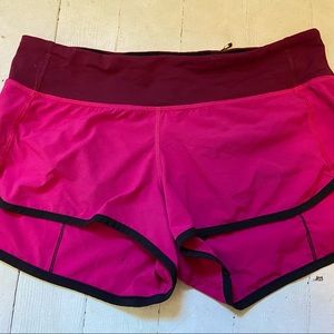 Lululemon 2.5” speed shorts low rise size 6